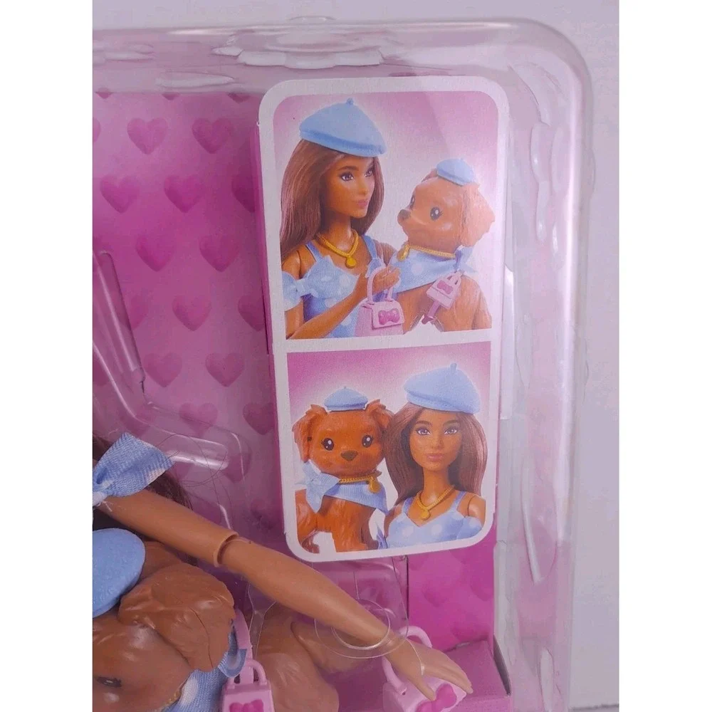 BARBIE TWINNING LOOKS Doll & Pet Dog Matching Clothes Accessories Sealed